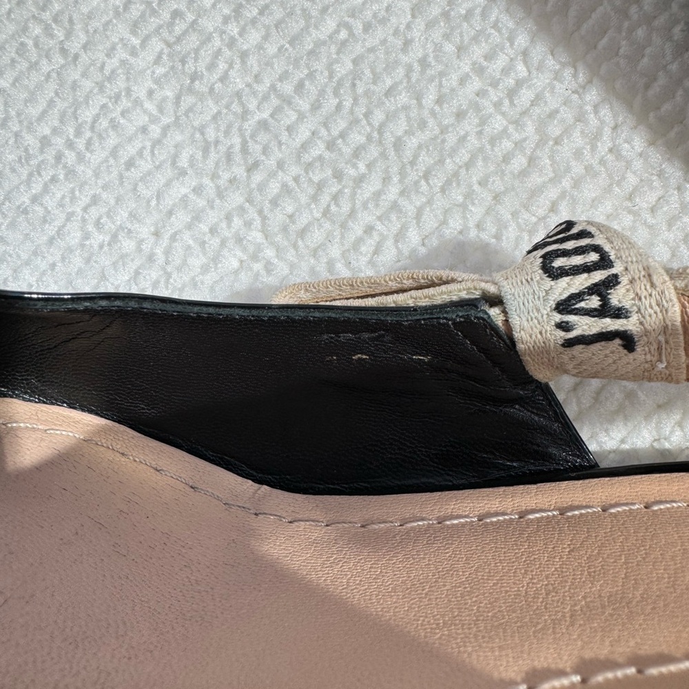 Authentic Dior Black Patent Slingback Pumps with J'Adior Ribbon Detail Size 36 - Picture 9 of 12